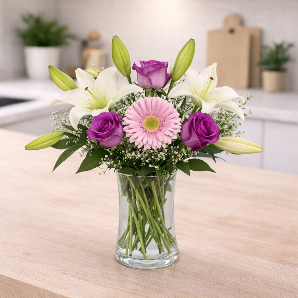 Lily Rose Gerbera Trio in a vase