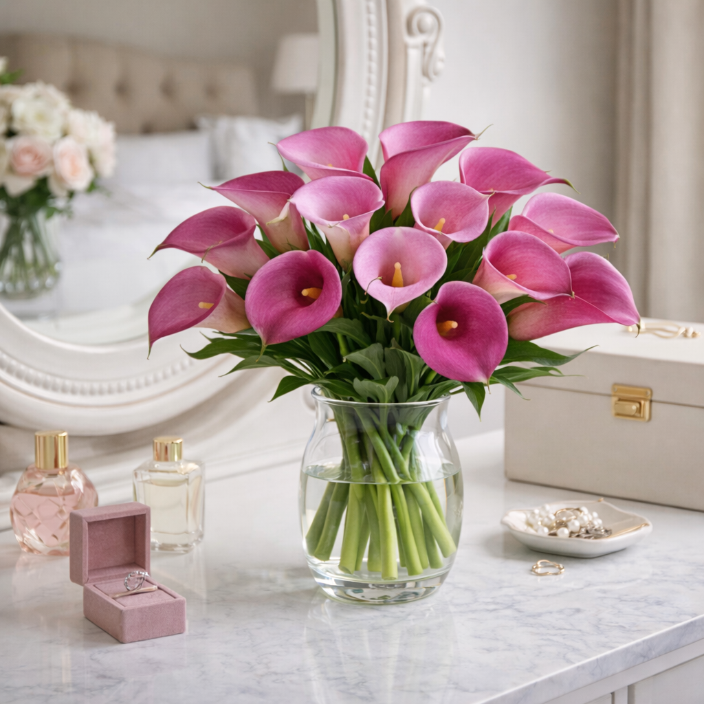 Pink Cala Lily in Vase