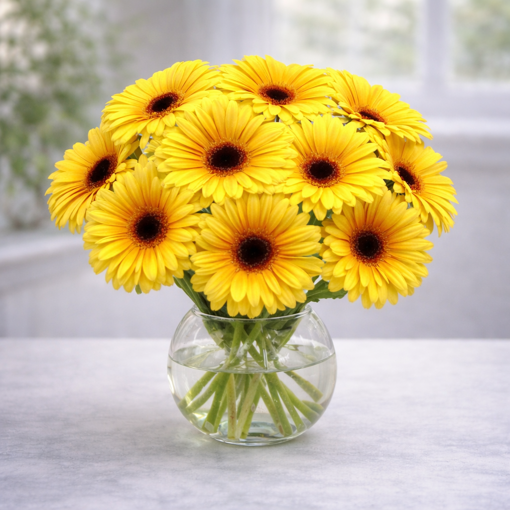 Yellow Gerbera in a Vase