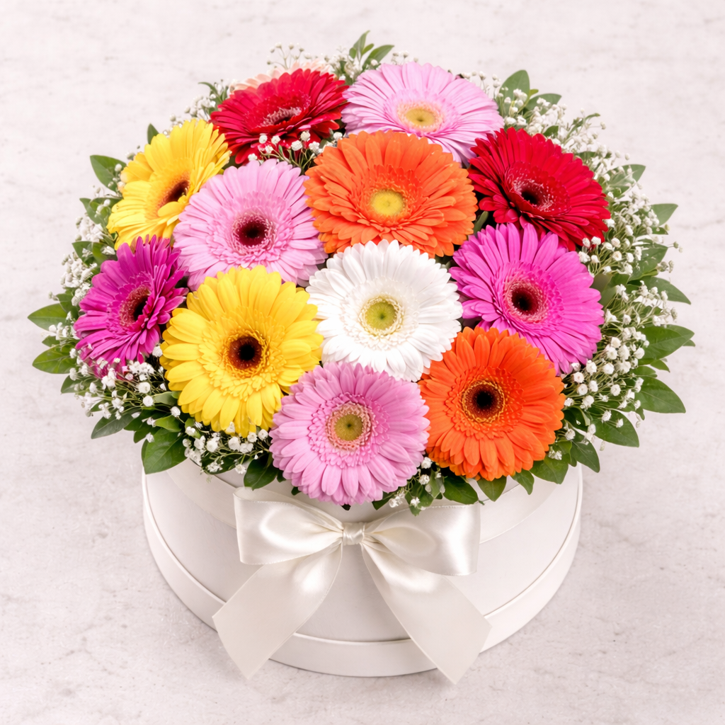 Mixed Color Gerbera Box