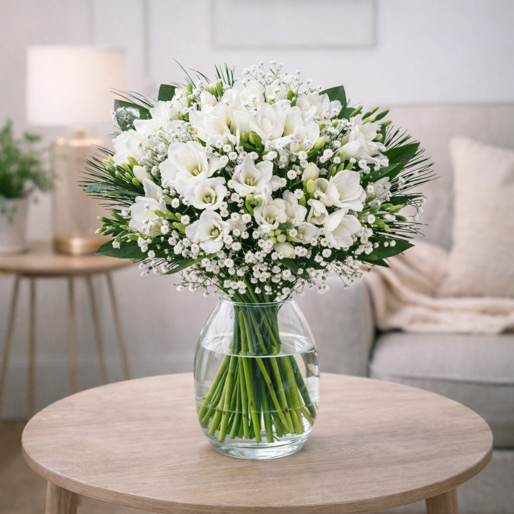 White Freesia Arrangement