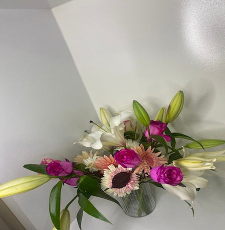 Lily Rose Gerbera Trio in a vase