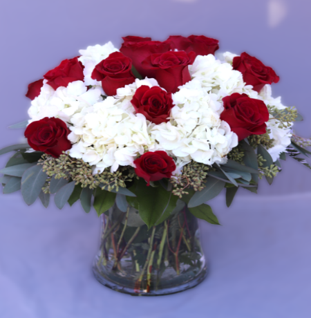 Red & White in a Vase