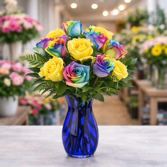 Rainbow & Yellow Roses