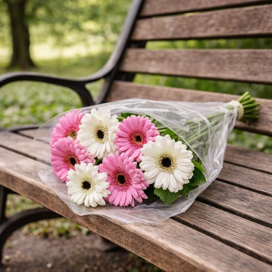 White and Pink Gerbera
