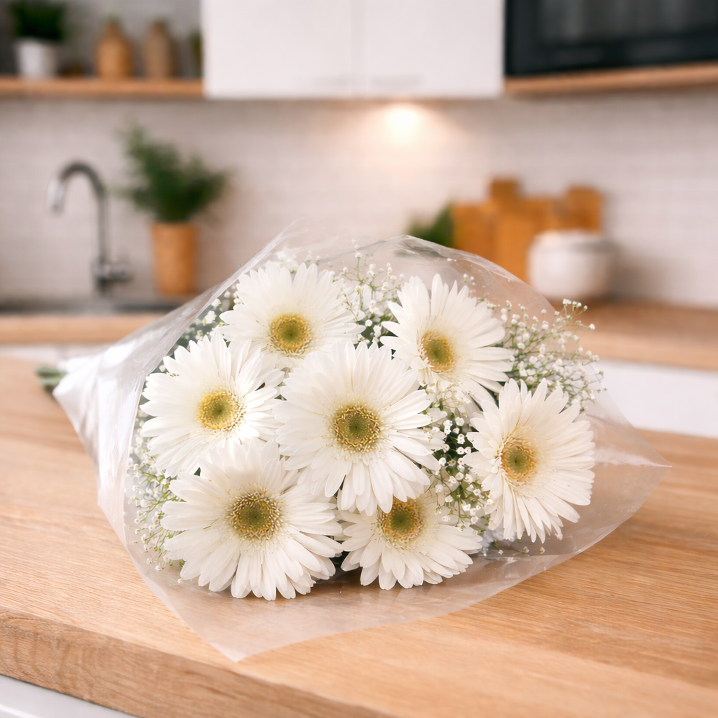 White Gerbera Daisies