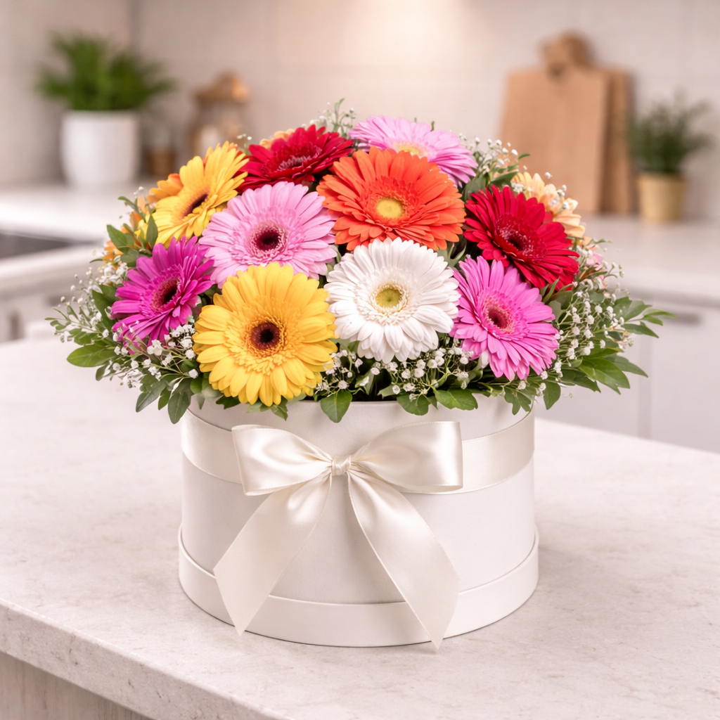 Mixed  Color Gerbera Box