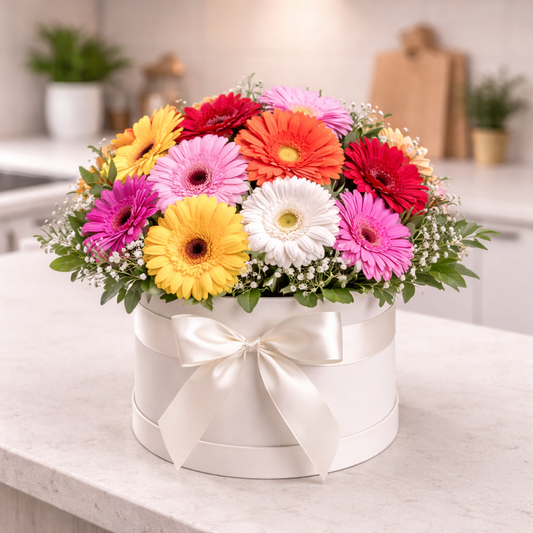 Mixed  Color Gerbera Box