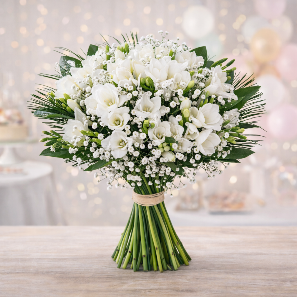 White Freesia Arrangement