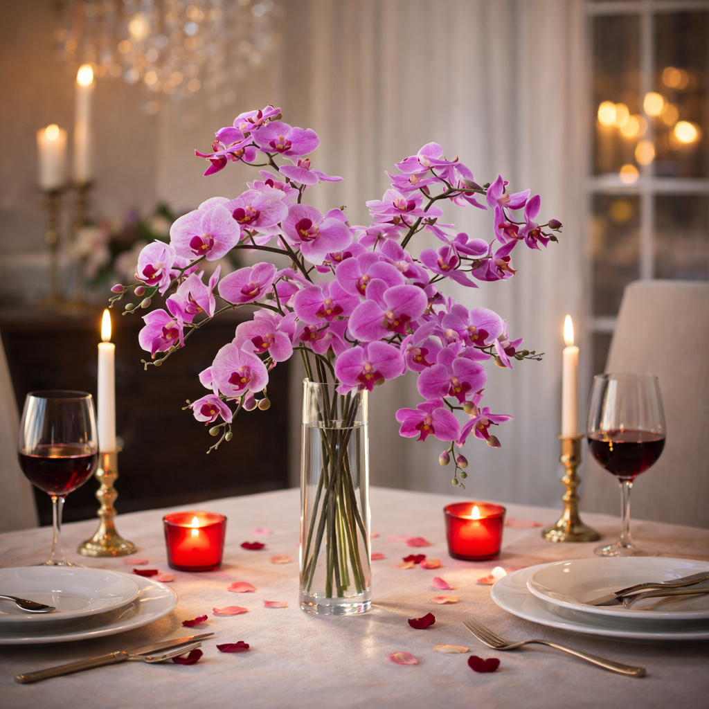 Joy Glory Dendrobium Orchids in Vase