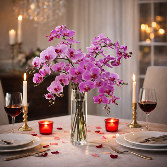 Joy Glory Dendrobium Orchids in Vase