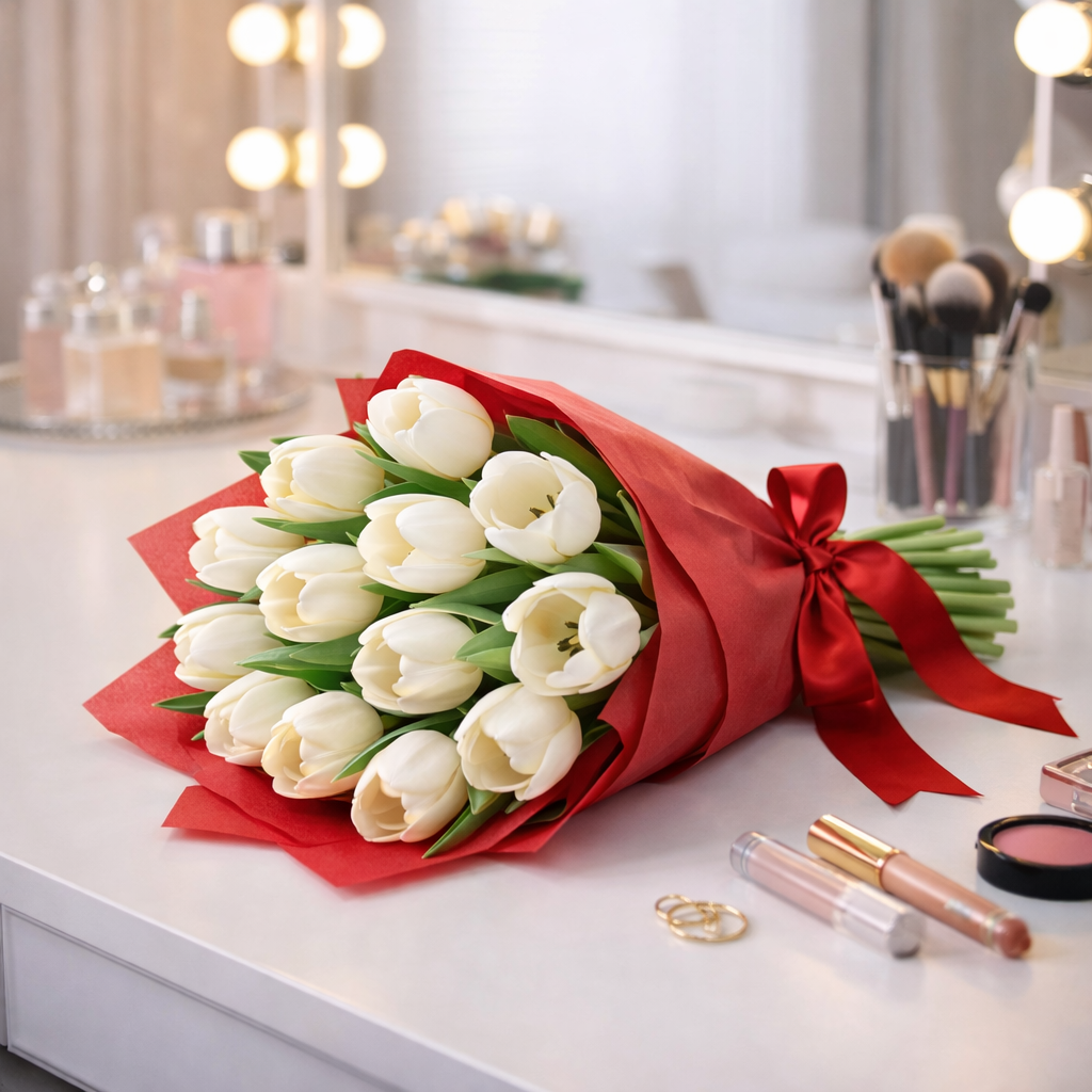 White Tulips Bouquet