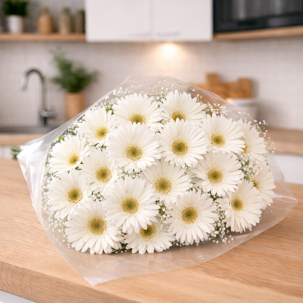 White Gerbera Daisies