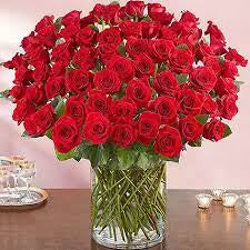 Red Roses in a Vase