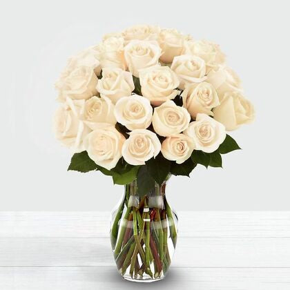 White Roses in a Vase