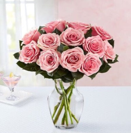 Pink Roses in a Vase