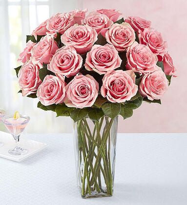 Pink Roses in a Vase