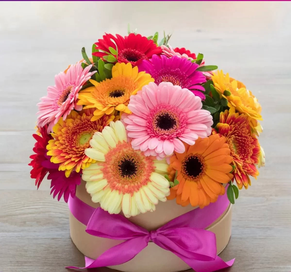 Mixed  Color Gerbera Box