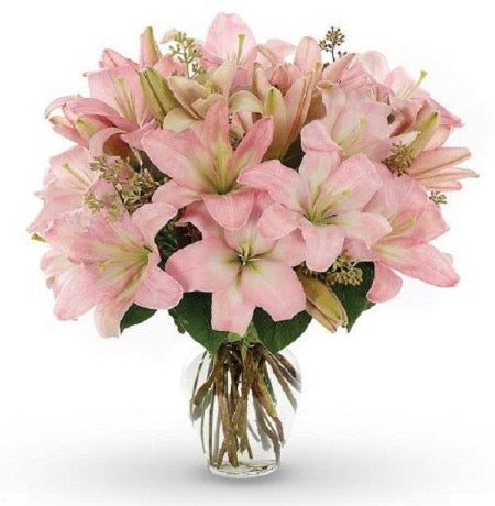 Pink Lilies in a Vase