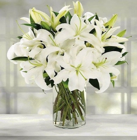 White Lilies in a Vase