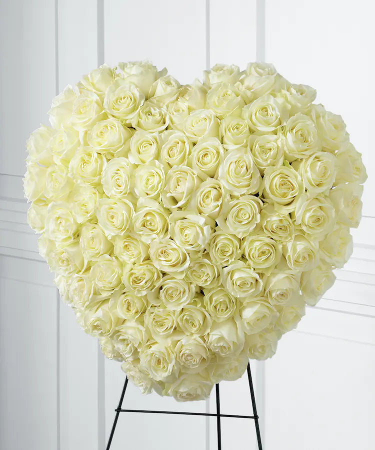 White Roses Heart