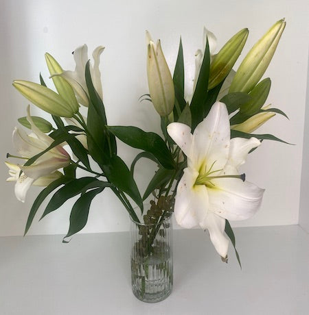 White Lilies in a Vase