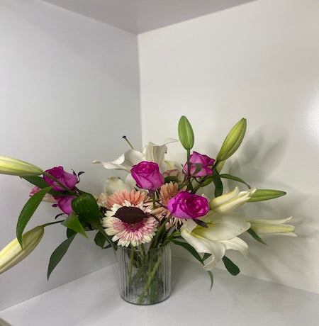 Lily Rose Gerbera Trio in a vase