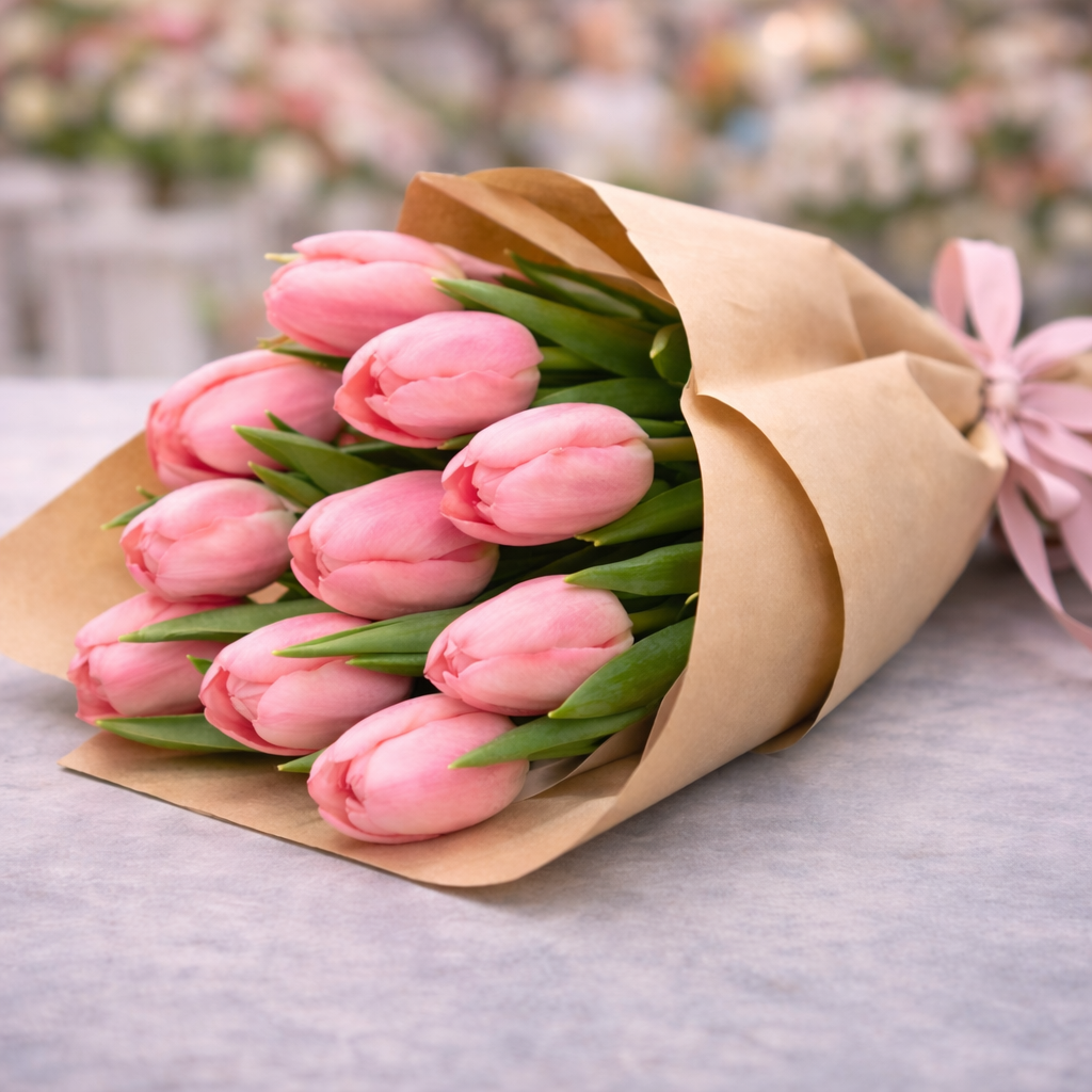 Pink Tulips Bouquet
