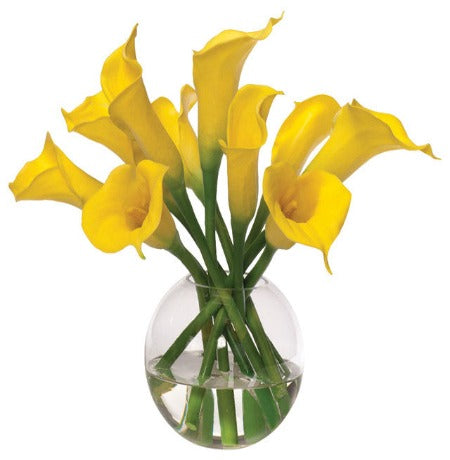 Yellow Cala Lily Vase